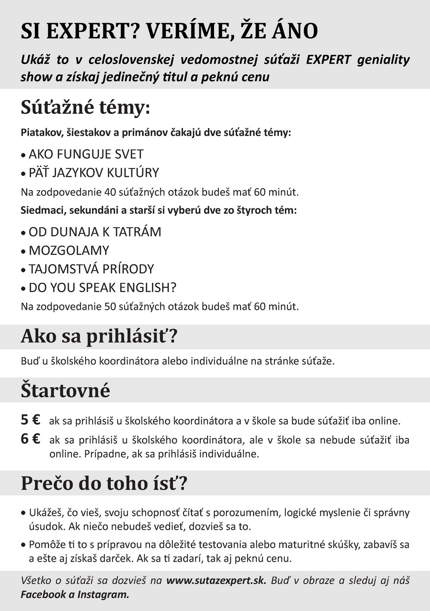 EXPERT 2025-26 - plagát